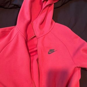 pink nike tech hoodie